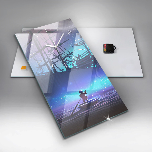 Vertikálne hodiny Fantasy plachetnica