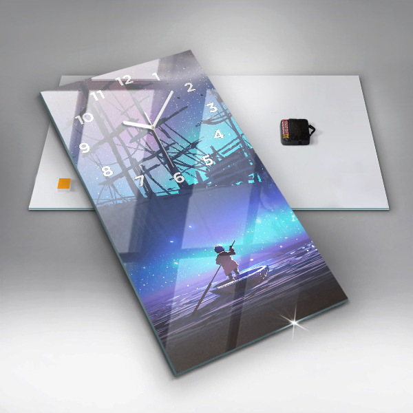 Vertikálne hodiny Fantasy plachetnica