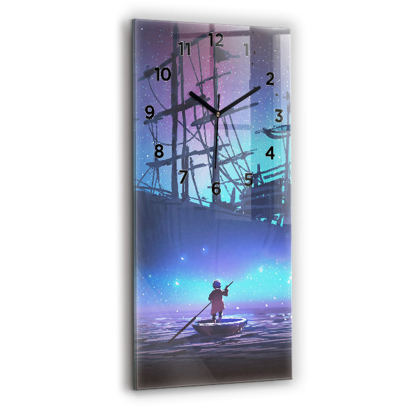 Vertikálne hodiny Fantasy plachetnica