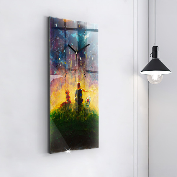 Vertikálne hodiny Abstrakt Malý princ