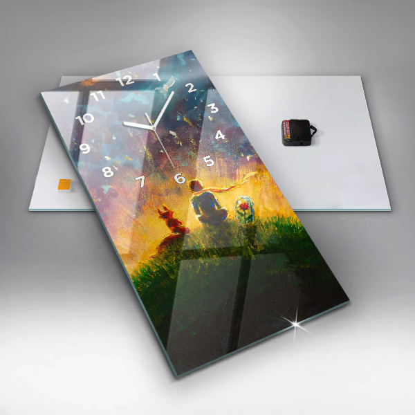 Vertikálne hodiny Abstrakt Malý princ