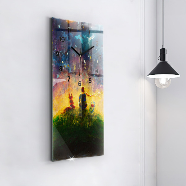 Vertikálne hodiny Abstrakt Malý princ