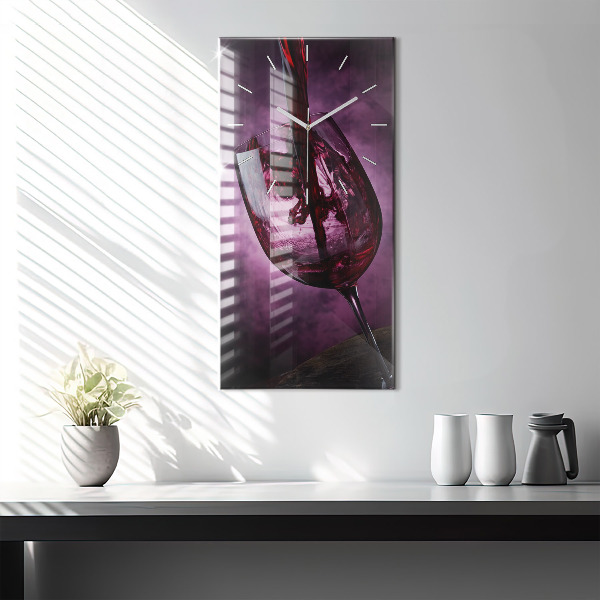 Vertikálne hodiny Pohár na víno