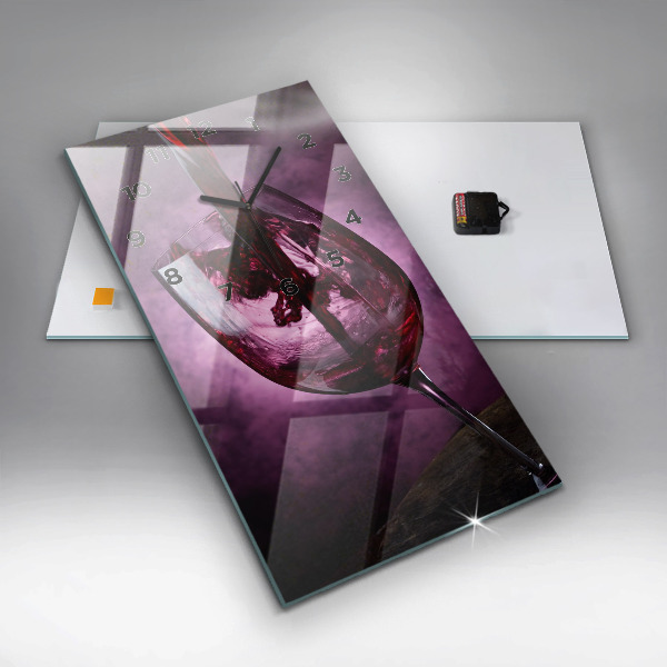 Vertikálne hodiny Pohár na víno