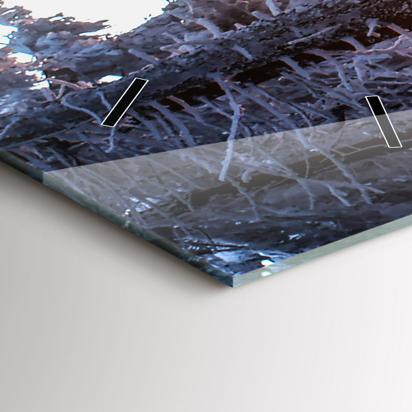 Vertikálne hodiny Lesný západ slnka