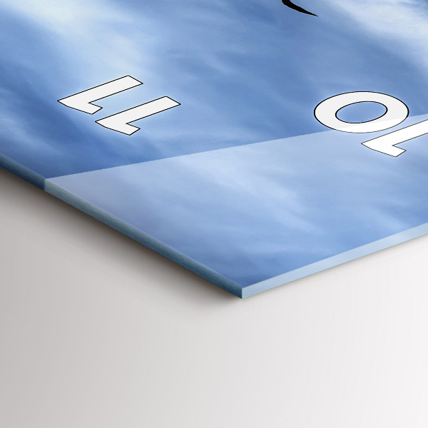 Vertikálne hodiny Západ slnka pri jazere