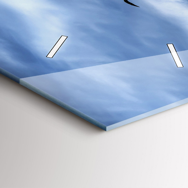 Vertikálne hodiny Západ slnka pri jazere