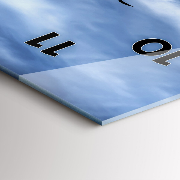 Vertikálne hodiny Západ slnka pri jazere