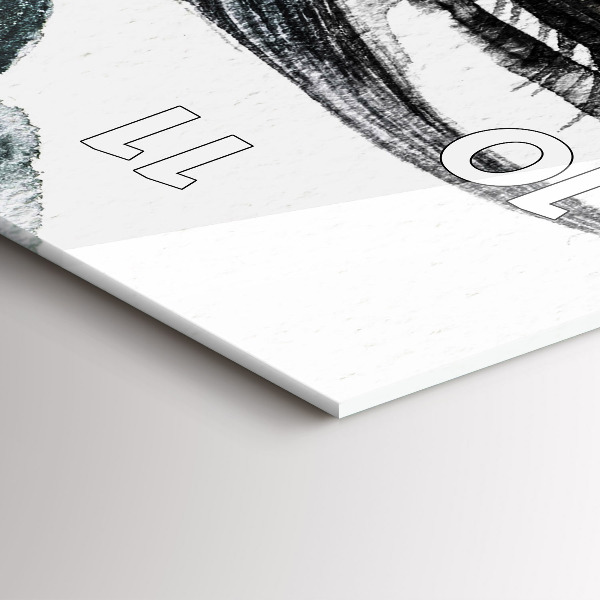 Vertikálne hodiny Portrét ženy s červenými perami