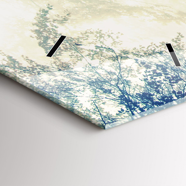 Vertikálne hodiny Jesenná cesta lesná hmla