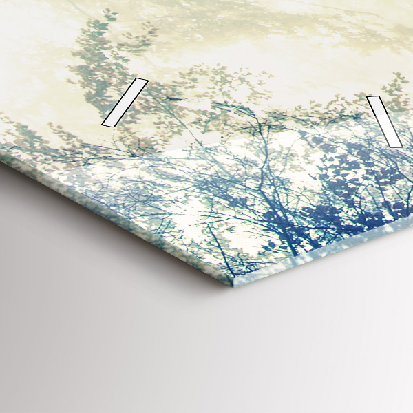 Vertikálne hodiny Jesenná cesta lesná hmla