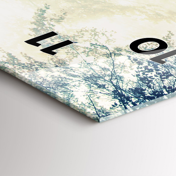 Vertikálne hodiny Jesenná cesta lesná hmla