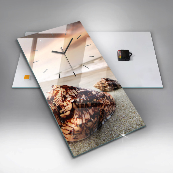 Vertikálne hodiny Mušle na pláži