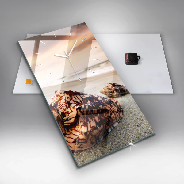 Vertikálne hodiny Mušle na pláži