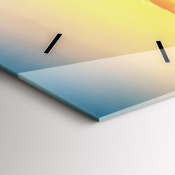 Vertikálne hodiny Západ slnka nad kopcami