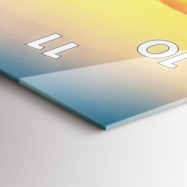 Vertikálne hodiny Západ slnka nad kopcami