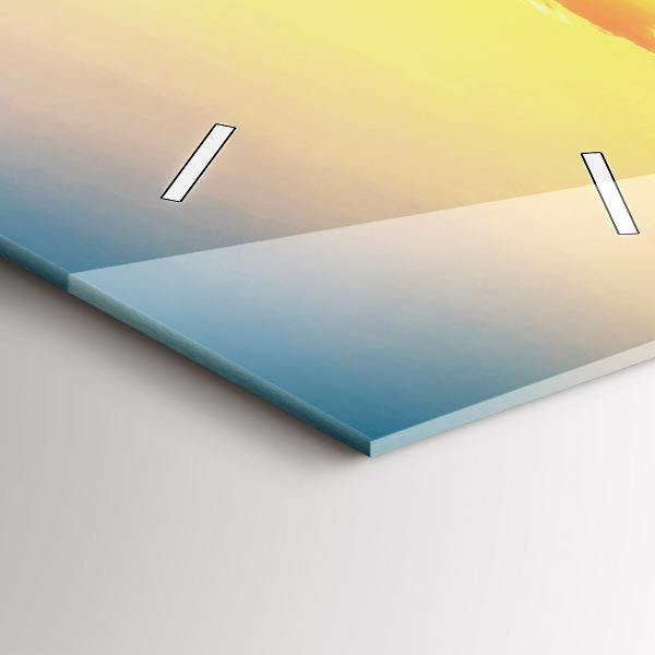 Vertikálne hodiny Západ slnka nad kopcami