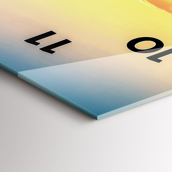 Vertikálne hodiny Západ slnka nad kopcami