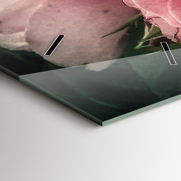 Vertikálne hodiny Kytica ružových ruží