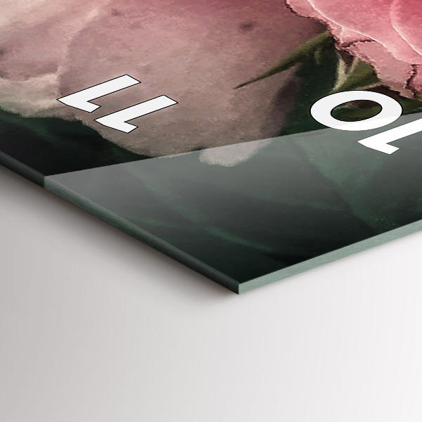 Vertikálne hodiny Kytica ružových ruží