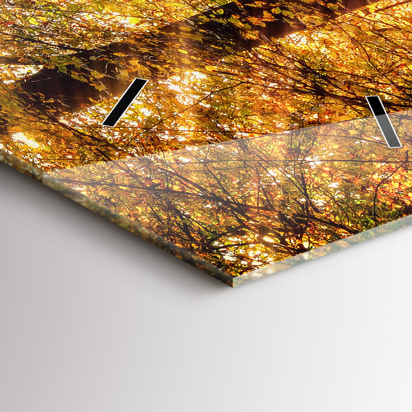 Vertikálne hodiny Jesenná lesná scenéria