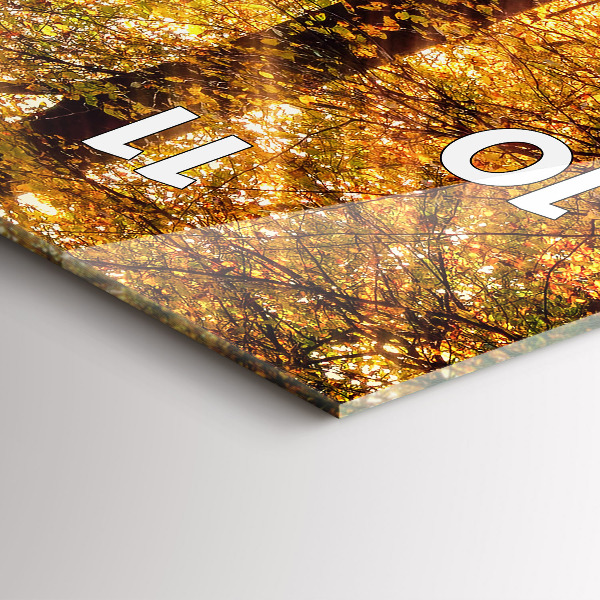 Vertikálne hodiny Jesenná lesná scenéria