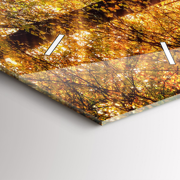 Vertikálne hodiny Jesenná lesná scenéria