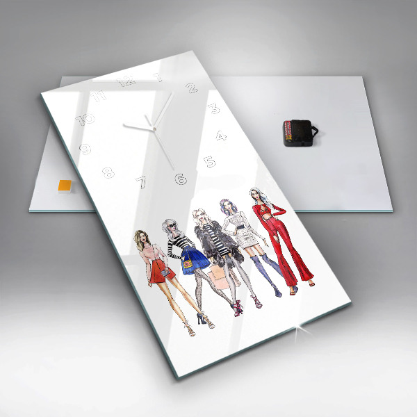 Vertikálne hodiny Módne dievčatá