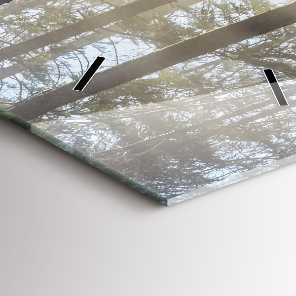 Vertikálne hodiny Les v hmle