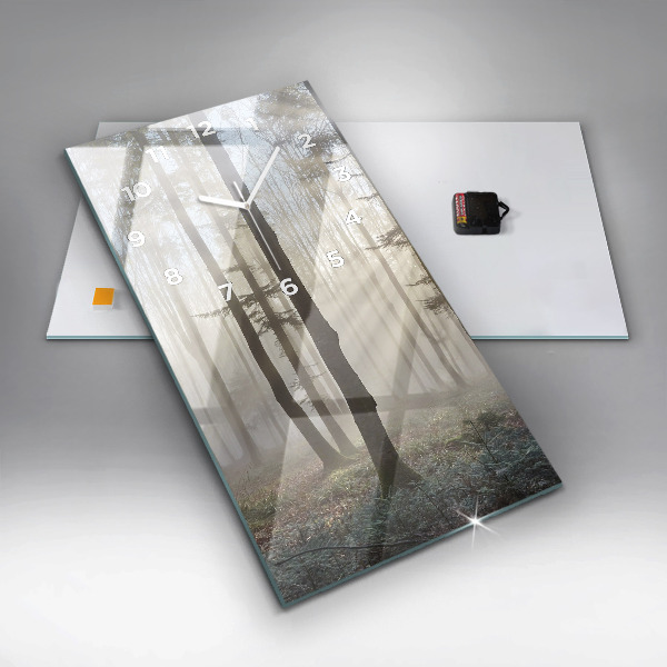 Vertikálne hodiny Les v hmle