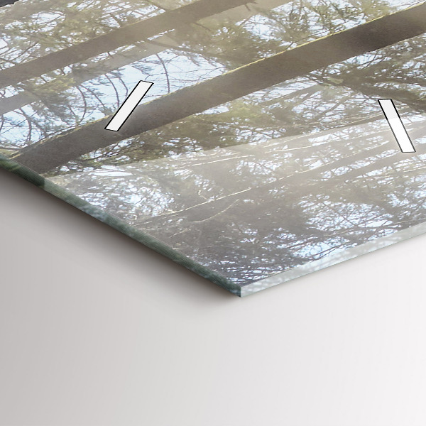 Vertikálne hodiny Les v hmle