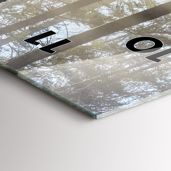 Vertikálne hodiny Les v hmle