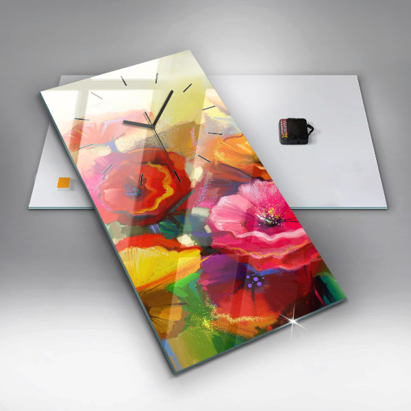 Vertikálne hodiny Farebné maky