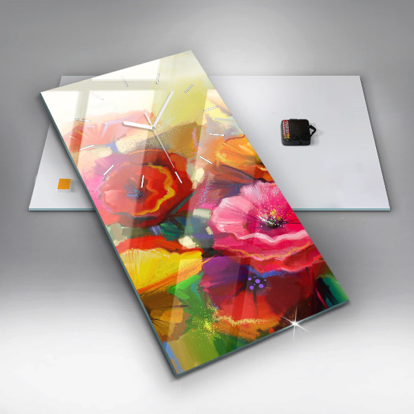 Vertikálne hodiny Farebné maky