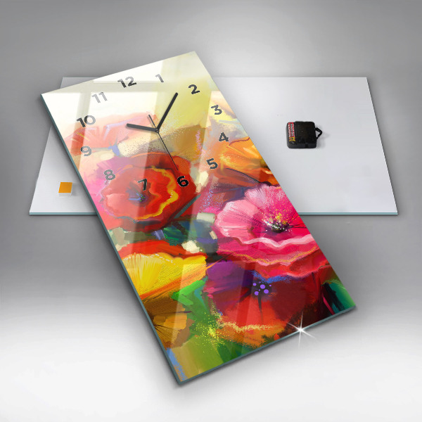 Vertikálne hodiny Farebné maky