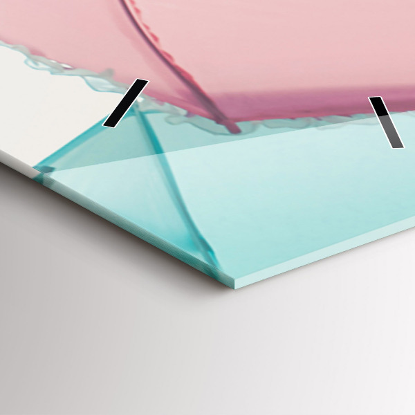 Vertikálne hodiny Pastelové dáždniky