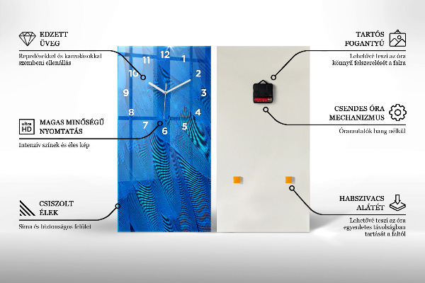 Vertikálne hodiny Pastelové dáždniky
