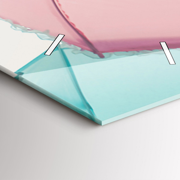 Vertikálne hodiny Pastelové dáždniky