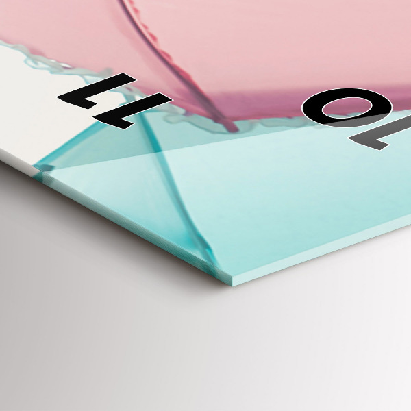 Vertikálne hodiny Pastelové dáždniky