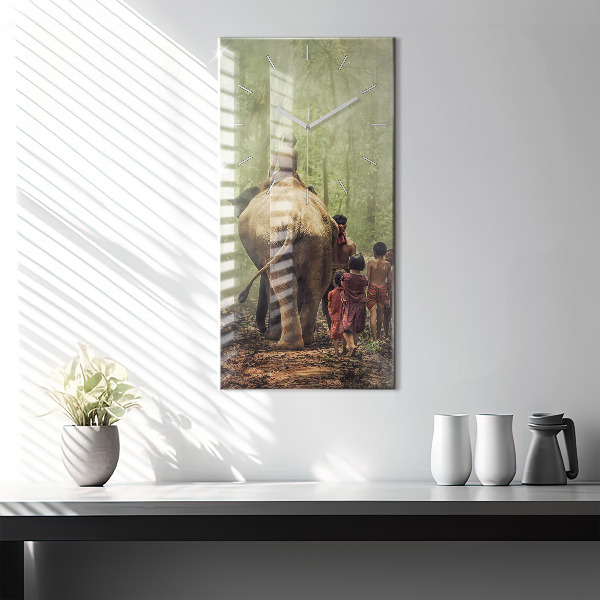 Vertikálne hodiny Deti vedú slona