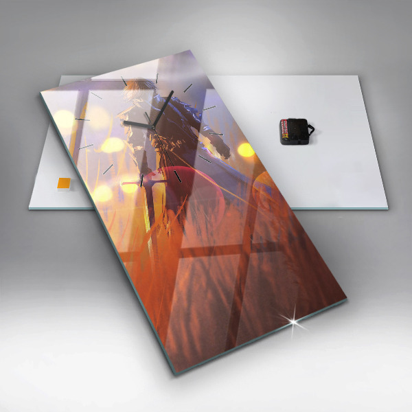 Vertikálne hodiny Rytier s mečom