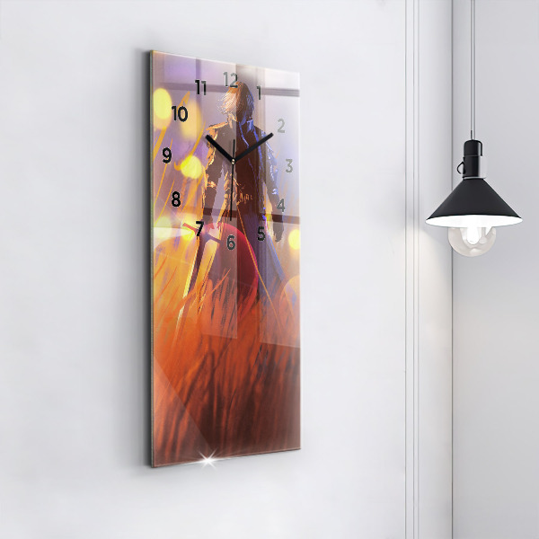 Vertikálne hodiny Rytier s mečom