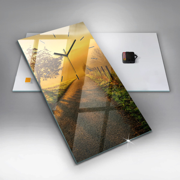 Vertikálne hodiny Hmla pri východe slnka