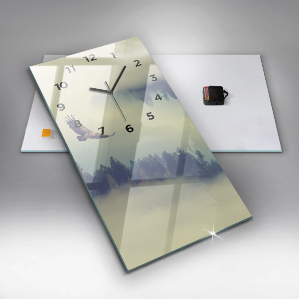 Vertikálne hodiny Zahmlený orlí les