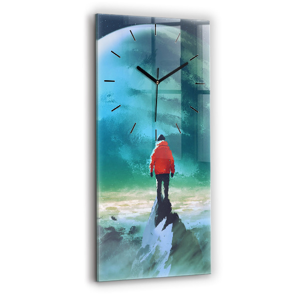 Vertikálne hodiny Muž na Mesiaci