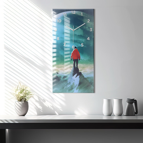 Vertikálne hodiny Muž na Mesiaci