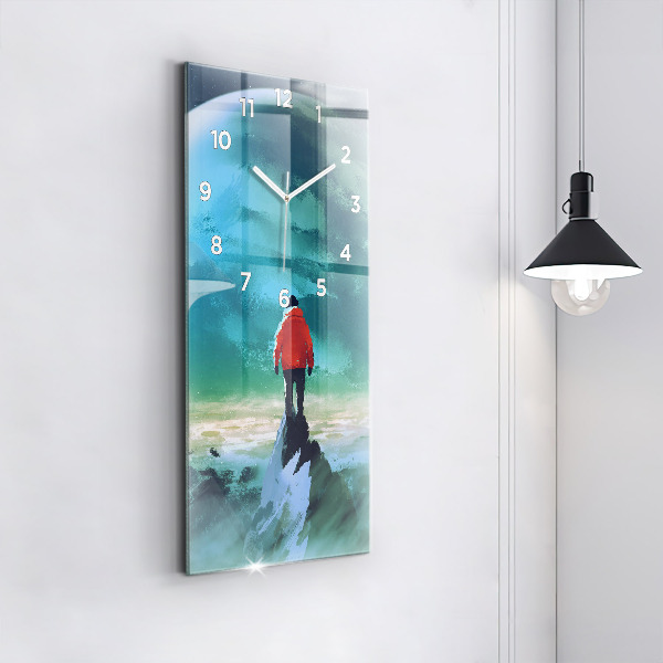 Vertikálne hodiny Muž na Mesiaci