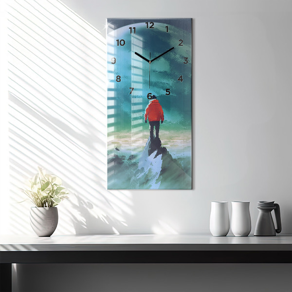 Vertikálne hodiny Muž na Mesiaci