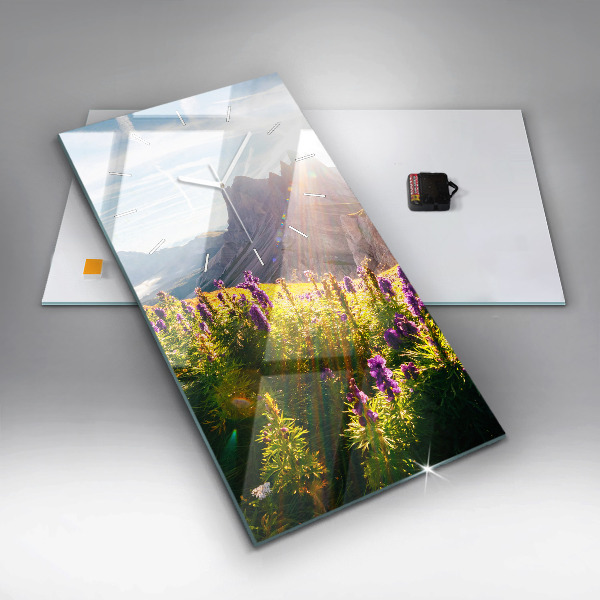 Vertikálne hodiny Levanduľová lúka