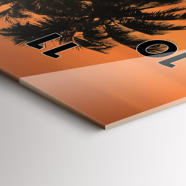 Vertikálne hodiny Západ slnka a palmy